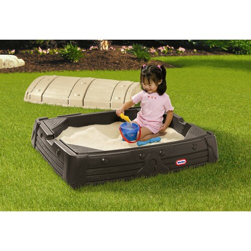 Little Tikes Hidden Treasure 4 Rectangular Sandbox with Cover