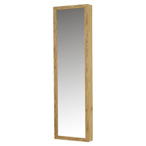 Mirrotek Over the door jewelry Armoire Mirror in Oak