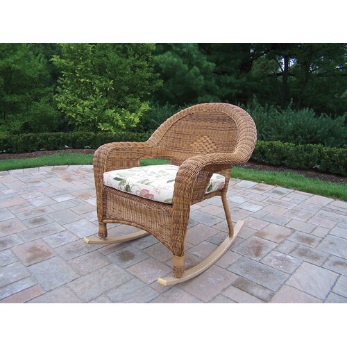 Oakland Living Resin Wicker 3 Piece Rocker Set