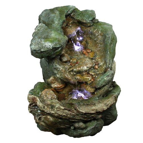 Yosemite Home Decor Tall Rock Polyresin Fountain