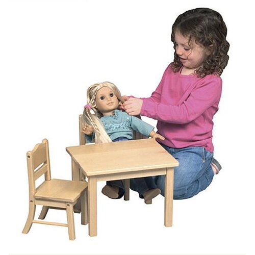 Guidecraft Doll Table and Chair Set in Natural