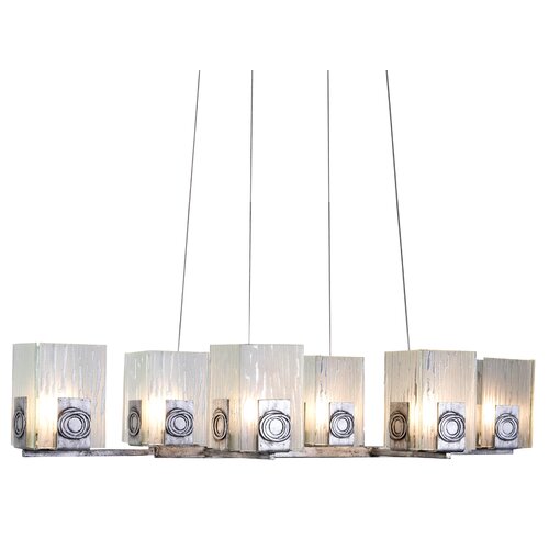 Varaluz Recycled Polar 6 Light Oblong Chandelier