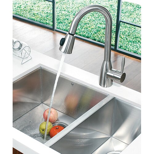 Vigo One Handle Single Hole Pull Down Spray Kitchen Faucet