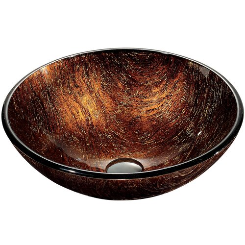 Vigo Kenyan Twilight Above The Counter Tempered Glass Vessel Sink