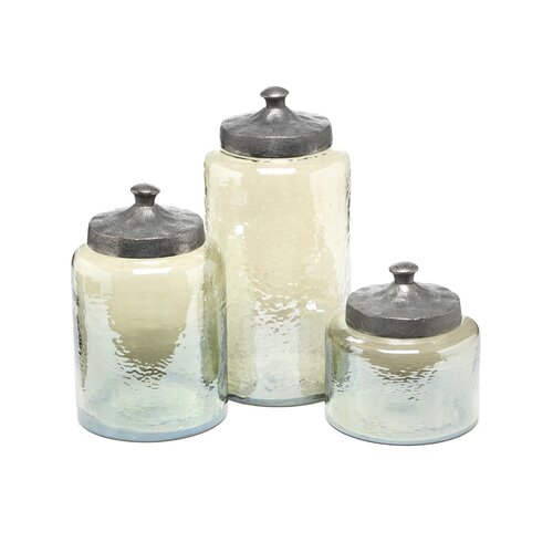 IMAX 3-Piece Round Luster Canister Set & Reviews | Wayfair