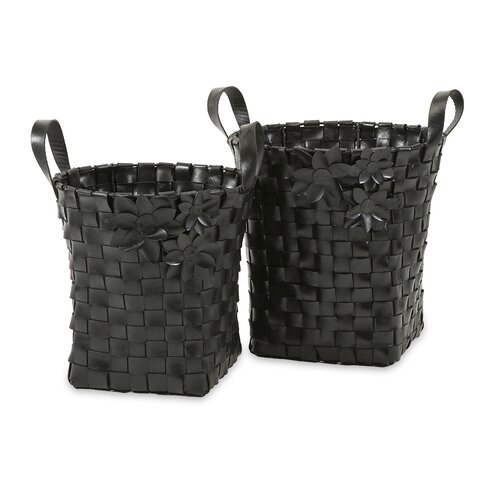 IMAX Carswell Recycled Tire Baskets (Set of 2)