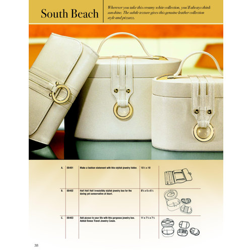 Ragar South Beach Jewelry Box with One Lift Out Tray