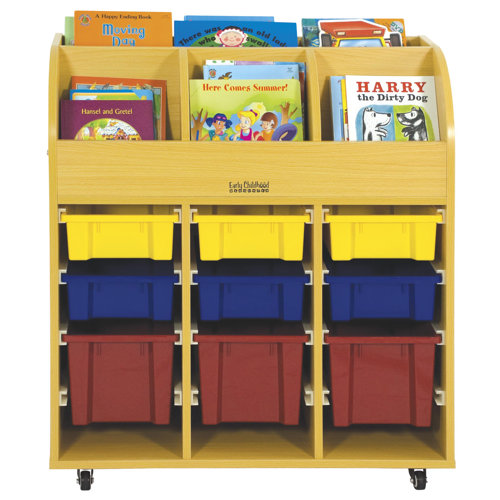 ECR4kids Book Trolley with 9 Trays