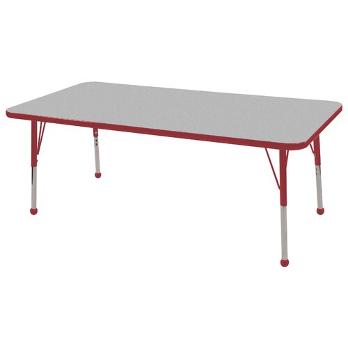 ECR4kids 30 x 60 Rectangular Adjustable Activity Table in Gray