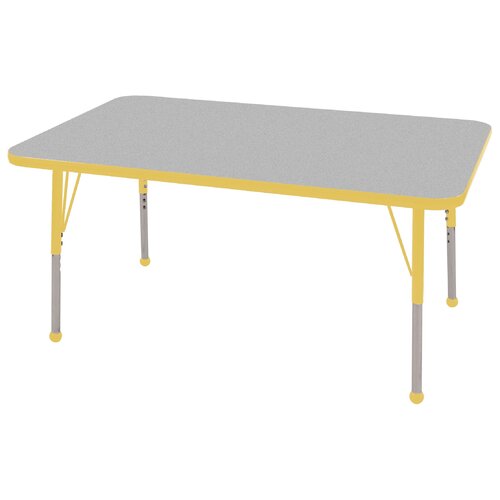 ECR4kids 30 x 48 Rectangular Adjustable Activity Table in Gray