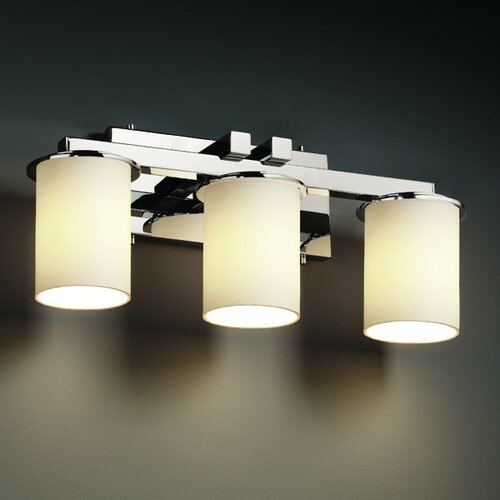 Justice Design Group Fusion Dakota 3 Light Bath Vanity Light