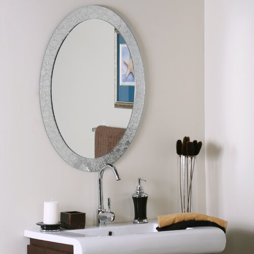 Decor Wonderland 31.5 H x 23.6 Frameless Crystal Wall Mirror