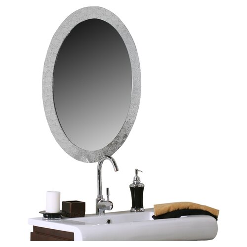 Decor Wonderland 31.5 H x 23.6 Frameless Crystal Wall Mirror