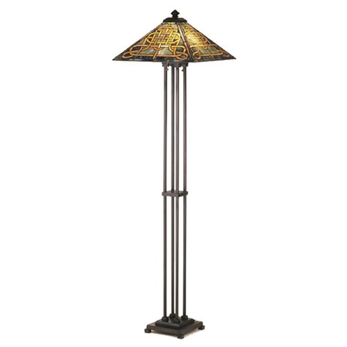 meyda tiffany knotwork mission floor lamp