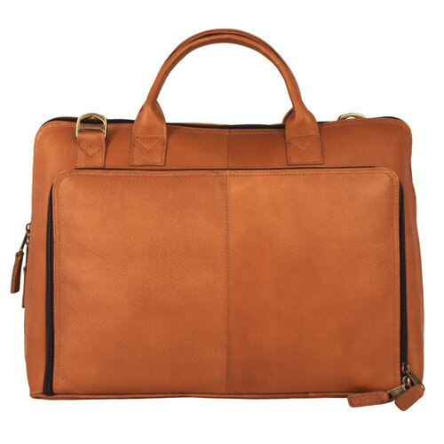 Le Donne Leather Slim Distressed Leather Laptop Briefcase