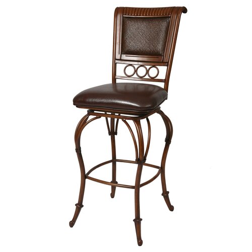 Pastel Furniture Rio Branco Umber 30 Bar Stool w/ Stallion Brown