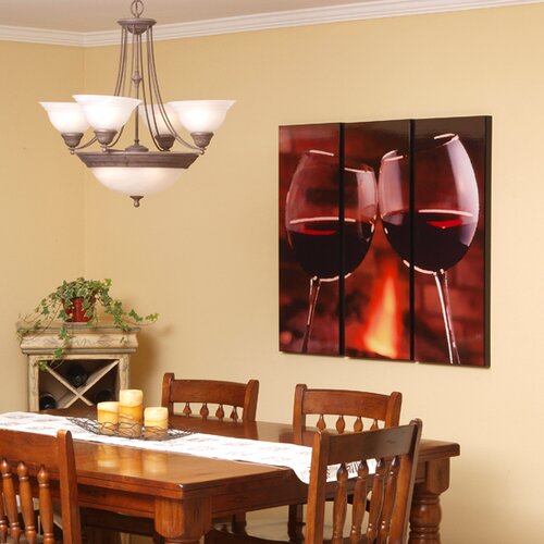 Wilson Studios Three Piece Red Wine Cheers Laminated Framed Wall Art