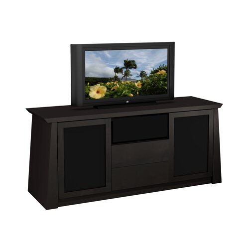 Furnitech 61 TV Stand with Curved Electric Fireplace