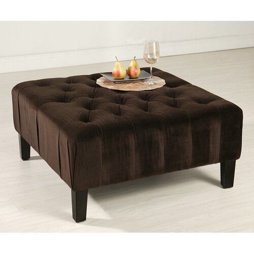 Abbyson Living Lorence Square Tufted Ottoman