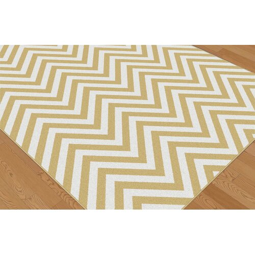 Tayse Rugs Metro Yellow Chevron Rug