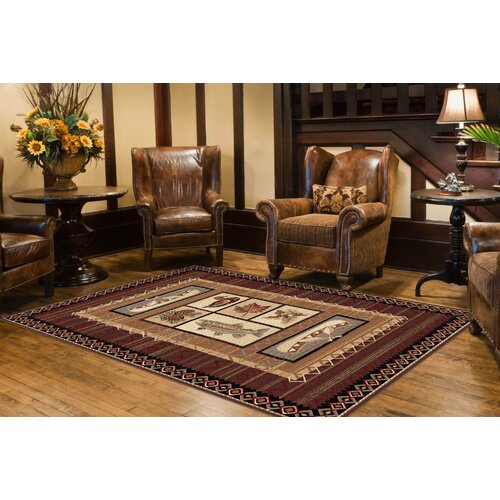 Tayse Rugs Nature Lake Motif Novelty Rug