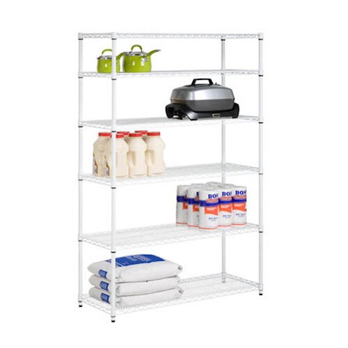 Honey Can Do Six Tier Steel Shelving in White