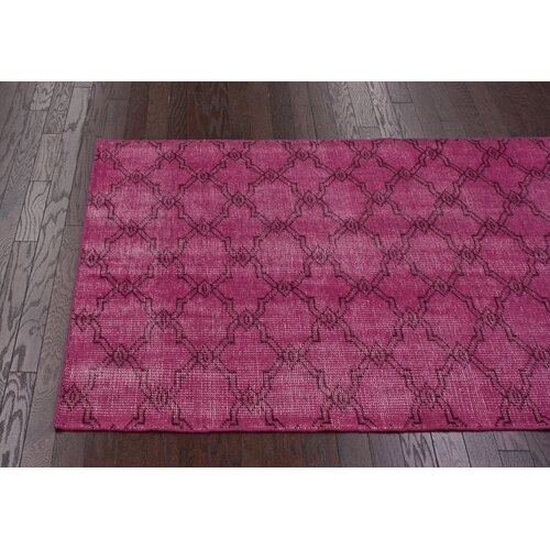 nuLOOM Vintage Overdyed Moroccan Trellis Pink Rug