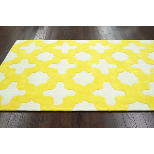 nuLOOM Cine Yellow Leah Trellis Rug