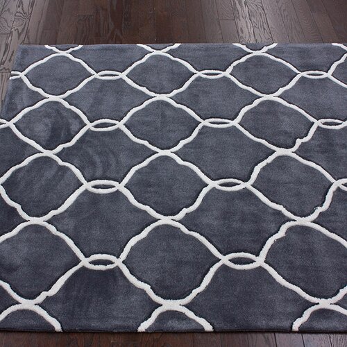 nuLOOM Cine Linked Moroccan Trellis Slate Rug