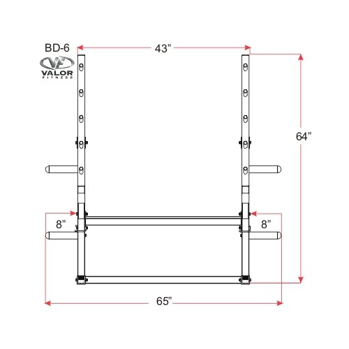 Valor Athletics BD 6 Safety Squat / Bench Combo Rack