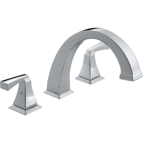 Delta Dryden Double Handle Deck Mount Roman Tub Faucet