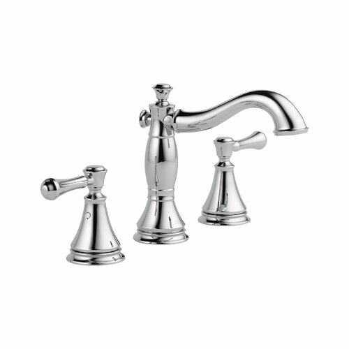 Delta Cassidy Double Handle Widespread Bathroom Faucet with Metal Pop