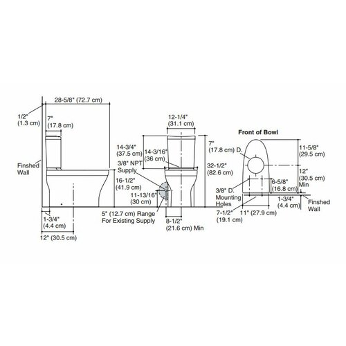 Kohler Persuade Comfort Height Skirted Two-Piece Elongated Dual-Flush ...