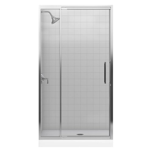 Kohler Lattis Pivot Shower Door, 76 H X 39   42 W, with 1/4 Thick