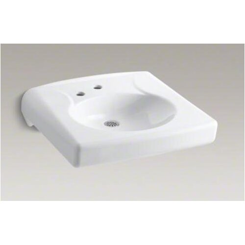 Kohler Brenham Wall Mount Lavatory with Single Hole Drilling and Left