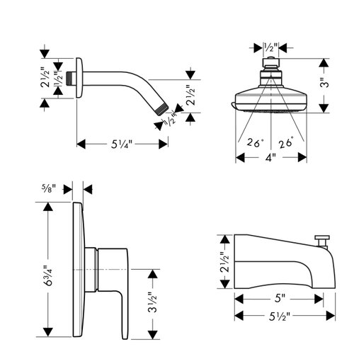 Hansgrohe HG Pressure Balance My First HG Shower Set   04465000