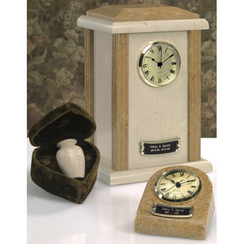 Star Legacy Funeral Network Clock Tower Deluxe Desktop Natural Marble