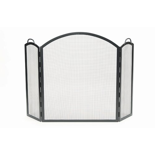 Minuteman Arched 3 Panel Wrought Iron Fireplace Screen