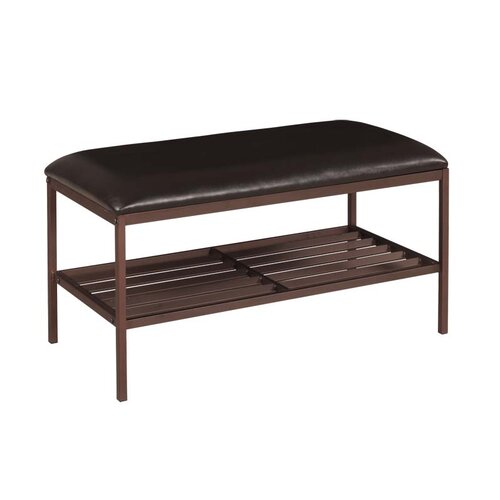 InRoom Designs Metal Shoe Rack Bench