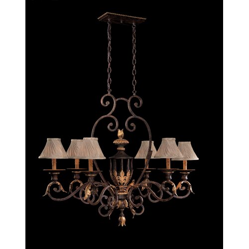 Metropolitan by Minka Zaragoza Six Light Chandelier in Golden Bronze