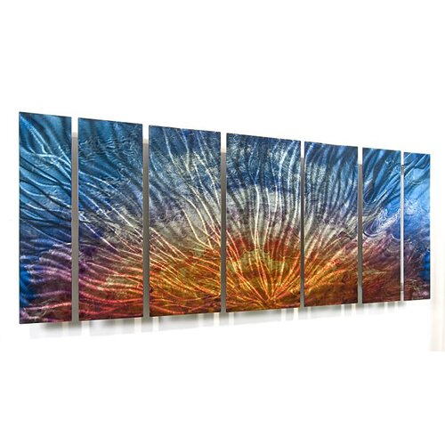 All My Walls Abstract by Ash Carl Metal Wall Art in Multi   23.5 x 60