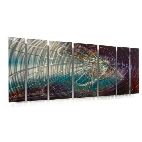 All My Walls Abstract by Ash Carl Metal Wall Art in Gray Multi   23.5