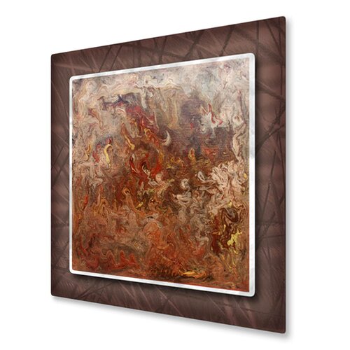 All My Walls Marbleized Copper by Hilary Winfield Painting Print