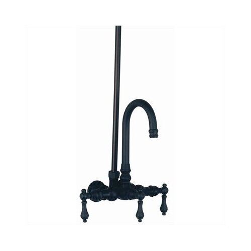 Elizabethan Classics Wall Mount Gooseneck Tub Faucet with Metal Lever