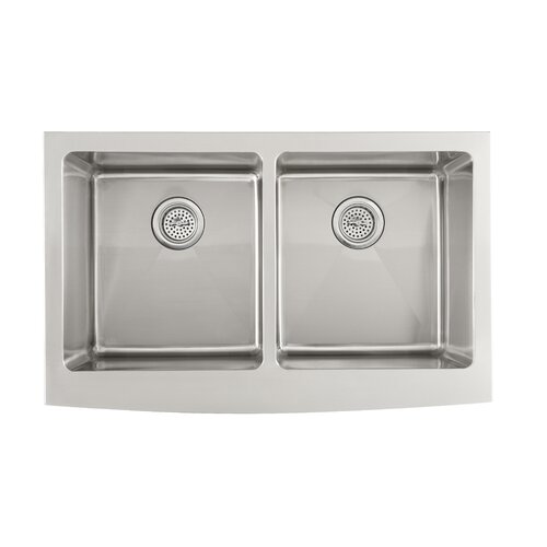 Schon 30 x 18.5 Double Bowl Farmhouse Kitchen Sink