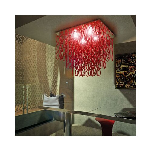 Studio Italia Design Lole 4 Light Water Fall Ceiling Fixture with Hand