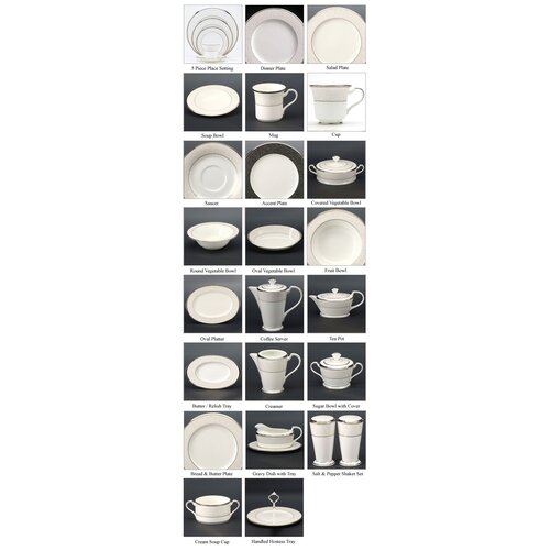 Noritake Silver Palace 20 Piece Dinnerware Set