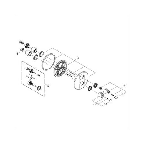 Grohe Grohtherm 3000 Integrated Volume and Thermostatic Control Trim