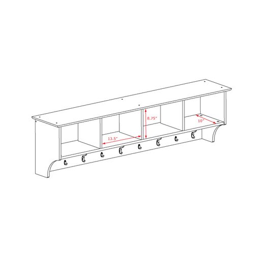 Prepac 60 Hanging Entryway Shelf