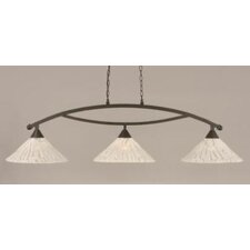 Bow 3 Light Downlight Kitchen Island Pendant